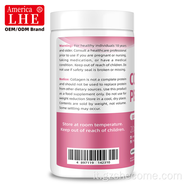 Polvere di peptidi di collagene 560g Supporto per la pelle